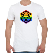 PRINTFASHION Szivárvány D20 - Férfi póló - Fehér férfi póló