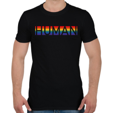 PRINTFASHION Szivárvány - Ember - Férfi póló - Fekete férfi póló