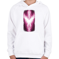 PRINTFASHION Szivárvány Híd - ciklámen - Gyerek kapucnis pulóver - Fehér