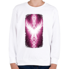 PRINTFASHION Szivárvány Híd - ciklámen - Gyerek pulóver - Fehér