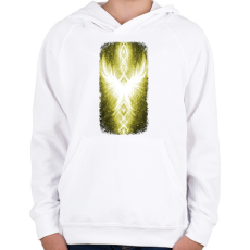 PRINTFASHION Szivárvány Híd - citrom - Gyerek kapucnis pulóver - Fehér