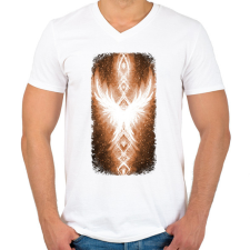 PRINTFASHION Szivárvány Híd - narancs - Férfi V-nyakú póló - Fehér férfi póló