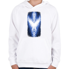 PRINTFASHION Szivárvány Híd - sötétkék - Gyerek kapucnis pulóver - Fehér gyerek pulóver, kardigán