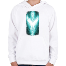 PRINTFASHION Szivárvány Híd - világoskék - Gyerek kapucnis pulóver - Fehér gyerek pulóver, kardigán