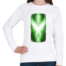 PRINTFASHION Szivárvány Híd - zöld - Női pulóver - Fehér női pulóver, kardigán