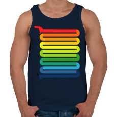 PRINTFASHION Szivárvány Kutya - Férfi atléta - Sötétkék