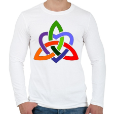 PRINTFASHION Szivárványos szívmandala - Férfi hosszú ujjú póló - Fehér férfi póló