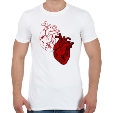 PRINTFASHION Szívek - Férfi póló - Fehér