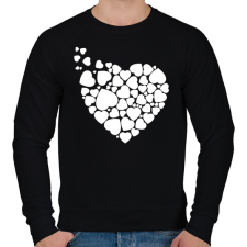 PRINTFASHION Szívek - Férfi pulóver - Fekete férfi pulóver, kardigán