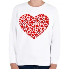 PRINTFASHION szivek - Gyerek pulóver - Fehér gyerek pulóver, kardigán