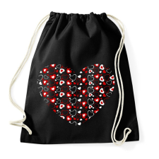 PRINTFASHION Szívek - Sportzsák, Tornazsák - Fekete tornazsák