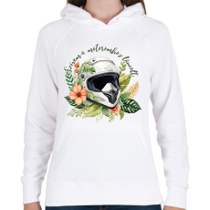 PRINTFASHION Szívem a motoromhoz láncolt - Női kapucnis pulóver - Fehér