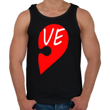 PRINTFASHION Szívem LOVE - Férfi atléta - Fekete atléta, trikó