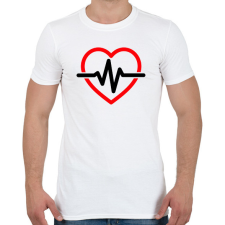 PRINTFASHION Szívgörbe - Férfi póló - Fehér férfi póló