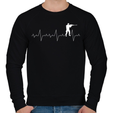 PRINTFASHION Szívritmus PUBG CSGO - Férfi pulóver - Fekete