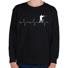 PRINTFASHION Szívritmus PUBG CSGO - Gyerek pulóver - Fekete gyerek pulóver, kardigán