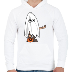PRINTFASHION Szllemke - Férfi kapucnis pulóver - Fehér