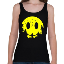 PRINTFASHION Szmájli hold - Női atléta - Fekete női trikó