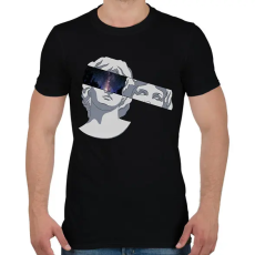 PRINTFASHION Szobor galaxis - Férfi póló - Fekete
