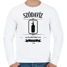 PRINTFASHION szodaviz-black-white - Férfi pulóver - Fehér férfi pulóver, kardigán