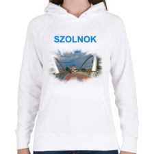 PRINTFASHION Szolnok - Női kapucnis pulóver - Fehér női pulóver, kardigán