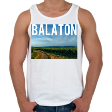 PRINTFASHION Szőlő, Bor, Balaton - Férfi atléta - Fehér atléta, trikó