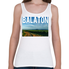 PRINTFASHION Szőlő, Bor, Balaton - Női atléta - Fehér női trikó