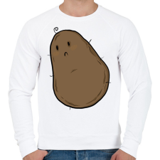 PRINTFASHION Szomorú krumpli - Férfi pulóver - Fehér férfi pulóver, kardigán