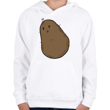 PRINTFASHION Szomorú krumpli - Gyerek kapucnis pulóver - Fehér gyerek pulóver, kardigán