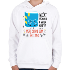 PRINTFASHION Szomorú matek könyv - Gyerek kapucnis pulóver - Fehér gyerek pulóver, kardigán