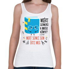 PRINTFASHION Szomorú matek könyv - Női atléta - Fehér