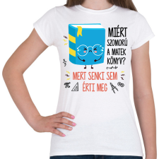 PRINTFASHION Szomorú matek könyv - Női póló - Fehér női póló