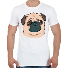 PRINTFASHION Szomorú mopsz - Férfi póló - Fehér férfi póló