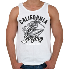 PRINTFASHION Szörf 02 - California Surfing - Férfi atléta - Fehér