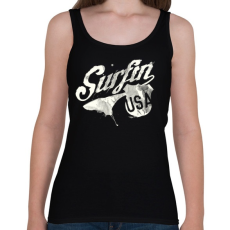 PRINTFASHION Szörf USA - Női atléta - Fekete