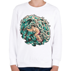 PRINTFASHION Szörfös - Gyerek pulóver - Fehér