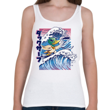 PRINTFASHION Szörfös kacsa - Női atléta - Fehér női trikó