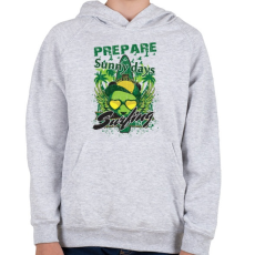PRINTFASHION Szörfös napok  - Gyerek kapucnis pulóver - Sport szürke