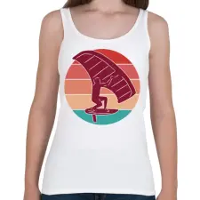 PRINTFASHION Szörfös - Női atléta - Fehér női trikó