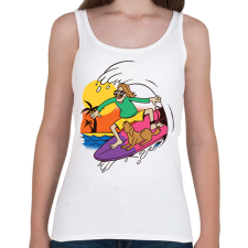 PRINTFASHION Szörfös - Női atléta - Fehér női trikó