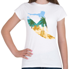 PRINTFASHION Szörfös - Női póló - Fehér
