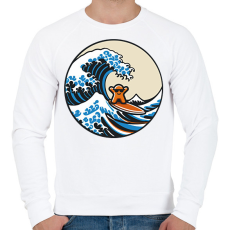 PRINTFASHION Szörfözés - Férfi pulóver - Fehér