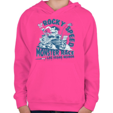 PRINTFASHION Szörnyfutam - Gyerek kapucnis pulóver - Fukszia gyerek pulóver, kardigán