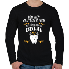 PRINTFASHION Szükséged van egy koronára - Férfi hosszú ujjú póló - Fekete