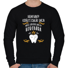 PRINTFASHION Szükséged van egy koronára - Férfi pulóver - Fekete férfi pulóver, kardigán