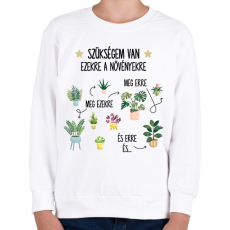 PRINTFASHION Szükségem van ezekre - Gyerek pulóver - Fehér