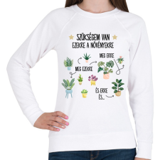 PRINTFASHION Szükségem van ezekre - Női pulóver - Fehér női pulóver, kardigán