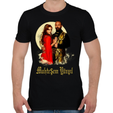 PRINTFASHION Szulejmán - Férfi póló - Fekete férfi póló