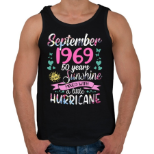 PRINTFASHION Születésnap 1969 Szeptember - Napfény egy kis hurrikánnal! - Férfi atléta - Fekete atléta, trikó