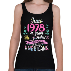 PRINTFASHION Születésnap 1978 Június - Napfény egy kis hurrikánnal! - Női atléta - Fekete